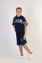 Girl's Hooded Shorts Top and Bottom Set-10-13 Years - 2