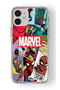 حافظة شفافة مطبوعة بتصميم Marvel Design متوافقة مع هاتف iPhone 12 Mini