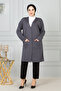 Women's Gray Mother Long Thin Combed Cotton Cardigan