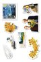 Van Gogh Sticker Set, Large Size, 8 Pieces Waterproof, Vintage Sticker, Laptop, Phone, Suitcase Compatible