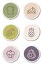 Food Themed Sticker Set - 6 Piece Sticker Set - Phone, Tablet, Notebook Laptop Compatible Sticker