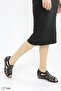 Women's Genuine Leather Classic Wedge Heeled Sandals M25/YA-MANSİ - 4