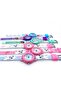 Fm Analog Girl's Wristwatch with Cat Figure Pink White - 3