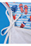 TOWEL BABY CHILDREN'S PONCHO BEACH TOWEL HOODED TIE-UP RED SEA STAR PATTERNED - 2