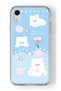 iPhone Xr Compatible Just Happy Design Printed Transparent Case