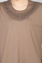 Women's Mother Mink Long Sleeve Lycra Front Patterned Combed Cotton Blouse - 6