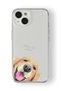 حافظة شفافة مطبوعة بتصميم ذهبي متوافق مع هاتف iPhone 13 Mini