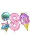 Ice Cream Candy Theme Balloon Set with Patisserie Ice Cream Concept for 8 Year Old Birthday