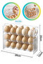 Egg Organizer with 30 Compartments - 3-Tier Refrigerator Egg Shelf Storage Container - 5
