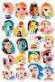 Modern Art Themed Sticker Set - 20 Piece Sticker Set - Phone, Tablet, Notebook Laptop Compatible Stickers