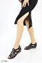 Women's Genuine Leather Classic Wedge Heeled Sandals M25/YA-MANSİ