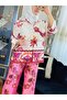 Satin Patterned Suit Set - 4