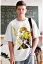 Oversize Demon Slayer Zenitsu Character Printed T-shirt, Unisex Anime Printed T-shirt - 2
