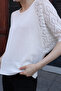 Round Neck Half Bat Sleeve Openwork Hole Detailed Summer Roomy Stylish Knitwear Blouse - 3