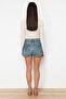 Mavi Yüksek Bel Mini Denim Şort TWOSS24SR00174 - 6