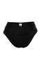 Siyah V Kesim Regular Yüksek Bel Bikini Altı TBESS24BA00137 - 6