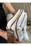 White Women's Shoulder Bag - Zip-Up, Adjustable Cross Strap, Three Compartments, Soft 4002
