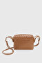 Cross Strap Tan Knitted Detailed Bag - 260