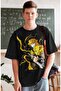 Oversize Demon Slayer Zenitsu Character Printed T-shirt, Unisex Anime Printed T-shirt - 2