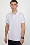 Men's Slim Fit Slim Fit 100% Cotton Patterned White Polo Collar T-Shirt - 2