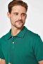 Men's Slim Fit Slim Fit 100% Cotton Patterned Green Polo Collar T-Shirt - 3