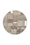 Geometric Brown Checkered Patterned Woven Base Carpet Miravip1001 - 4