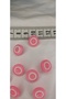 12 Pieces 14 Milim 12 Pieces Baby Pink Baby Button Evil Eye Bead Patterned - 3