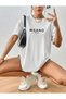 Oversize WHITE Colored MILAN Printed Relaxed Cut T-shirt