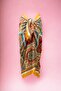 Yellow Ethnic Panel Patterned Long Pareo Satin Women's Beach Dress New Season - 2