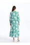 LCW Crew Neck Floral Long Sleeve Maternity Dress - 5