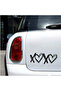ملصق XOXO على شكل قلب مقاس 17x17 سم باللون الأسود - 2