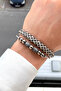 2-Piece Braid Detail Luxury Men's Bracelet - 3