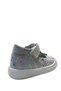 212-1 Model Orthopedic Genuine Leather - Silver Nubuck Floral Baby Girl First Step Shoes - 4