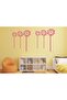 Wall Decoration Sticker Pink Daisy Transparent Film PVC 33x48 cm XFG029 - 2