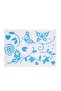 Wall Decoration (Sticker) Blue Butterfly Transparent Film PVC 48x33x0,5cm - 7