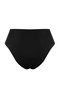 Siyah V Kesim Regular Yüksek Bel Bikini Altı TBESS24BA00137 - 8