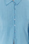Light Blue Textured Fitted Waist Sitting Woven Shirt Twoss24Go00002 - 4