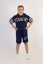 Girl's Hooded Shorts Top and Bottom Set-10-13 Years - 3