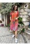 Silk Linen Short Sleeve Dress 704