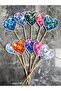 20 Pieces Glittering Hearts Cake Toothpicks 5cm Cupcake Pie Decoration Cookie Engagement Promise Cocktail Bride To Be - 2