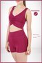 Women's Mini Leggings Sea Pool Shorts Plum Color Daily Use Firming Fit Appearance 1080 - 5