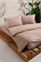Vintage Brown 100% Cotton Embroidered Double Sheet Duvet Cover Set - 8