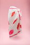 New Season - White Satin Women's Beach Dress, Big Lip and Panel Print Long Pareo