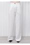 Women's High Waist Palazzo Trousers White - 4