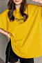Unisex Yellow Crew Neck Thousand Printed Oversize T-Shirt - 4