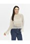 knitical Bolero Watashi tasseled Cream Crop Blouse Openwork Knitwear Knitted