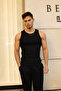 Men's Black Weightlifting Collar Ribbed Sportsman Lycra Singlet - 2