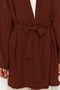 Kahverengi Dokuma Keten Görünümlü Kimono TCTSS24KK00004 - 5
