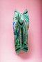 Nile Green Blue Bird Patterned Long Pareo Satin Women's Beach Dress New Season - 2
