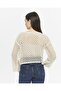 Bolero Knit Cream Crop Blouse Openwork Knitwear Knitted - 8
